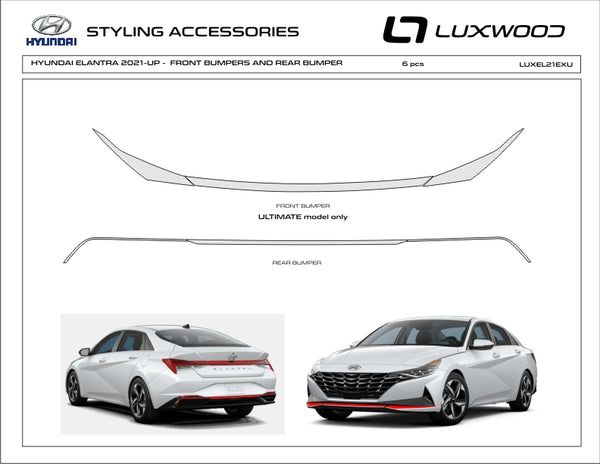 Hyundai Elantra (berline) | 2021-2023 | Garniture extérieure | #LUXEU21EXT