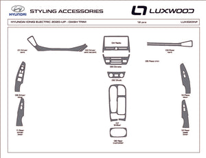 Hyundai Ioniq électrique (à hayon) | 2020-2021 | Kit tableau de bord (complet) | #LUXIE20INF