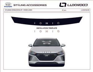 Hyundai Ioniq Hybrid (Hatchback) | 2018-2022 | Hood Logo | #LUXIO18LOG