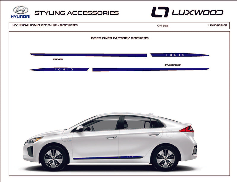 Hyundai Ioniq Electric (Hatchback) | 2018-2022 | Rocker | #LUXIO18RKR