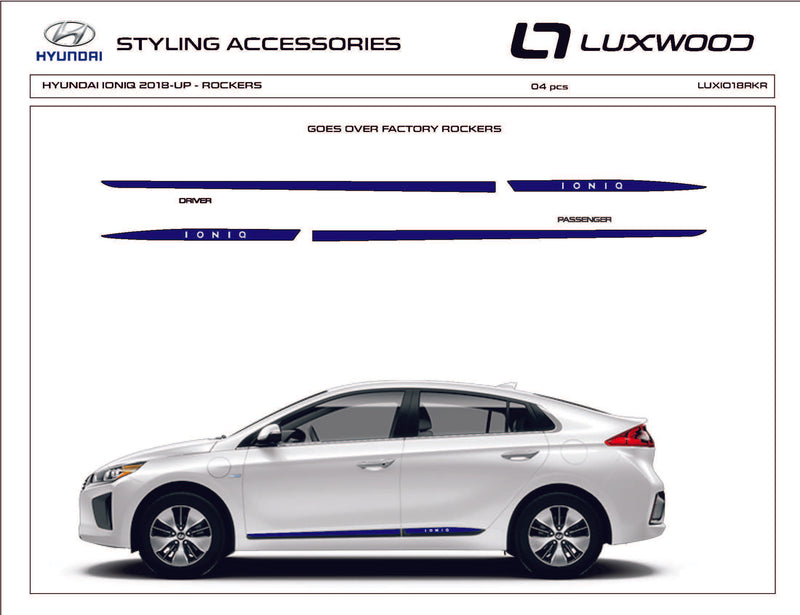 Hyundai Ioniq Electric (Hatchback) | 2018-2022 | Rocker Kit | #LUXIO18RKK