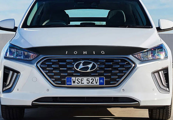 Hyundai Ioniq (à hayon) | 2018-2022 | Déflecteur de capot avec logo | #HYIO18DEL