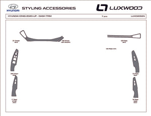 Hyundai Ioniq hybride (à hayon) | 2018-2019 | Kit tableau de bord (Signature) | #LUXIO18SGN