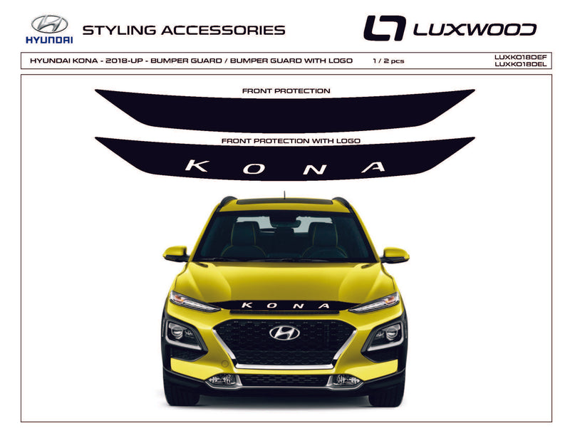 Hyundai Kona (SUV) | 2022-2023 | Hood Deflector | #LUXKO22DEF