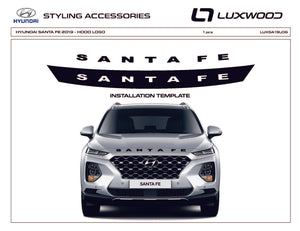 Hyundai Santa Fé (SUV) | 2019-2020 | Logo de capot | #LUXSA19LOG