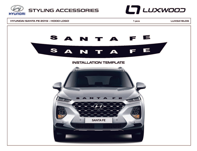 Hyundai Santa Fe (SUV) | 2019-2020 | Hood Logo | #LUXSA19LOG