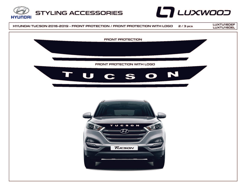 Hyundai Tucson (SUV) | 2016-2021 | Hood Deflector w/logo | #LUXTU16DEL