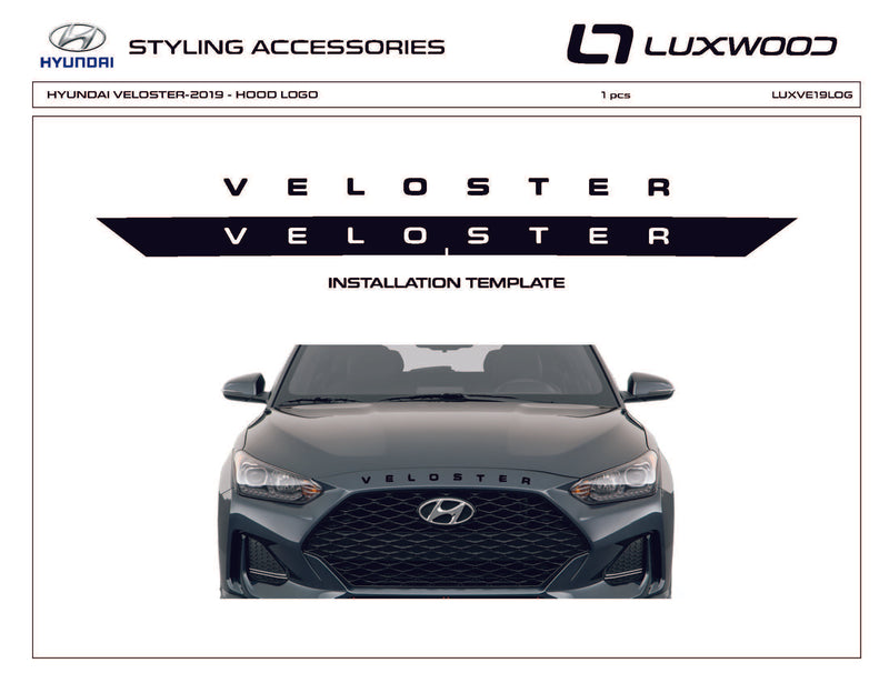 Hyundai Veloster (Hatchback) | 2019-2022 | Hood Logo | #LUXVE19LOG