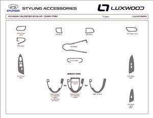 Hyundai Veloster (à hayon) | 2019-2022 | Kit tableau de bord (Signature) | #LUXVE19SGN