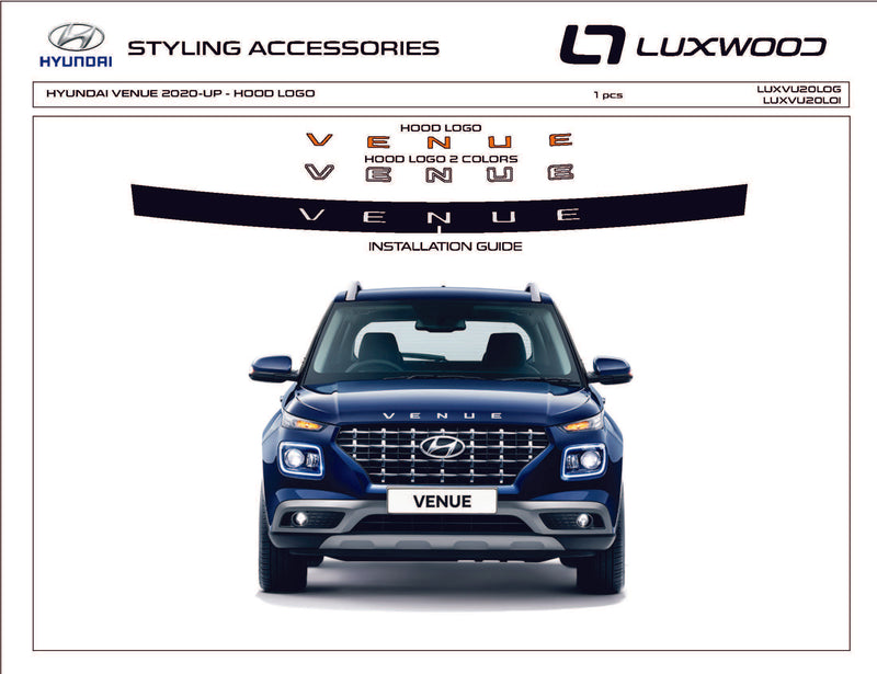 Hyundai Venue (SUV) | 2020-2024 | Hood Logo | #LUXVU20LOI