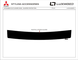 Mitsubishi Outlander (SUV) | 2022-2024 | Bumper wrap protector | #LUXOU22BPM