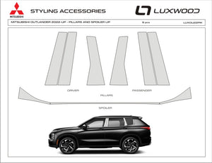 Mitsubishi Outlander (SUV) | 2022-2024 | Pillars | #LUXOU22PIK