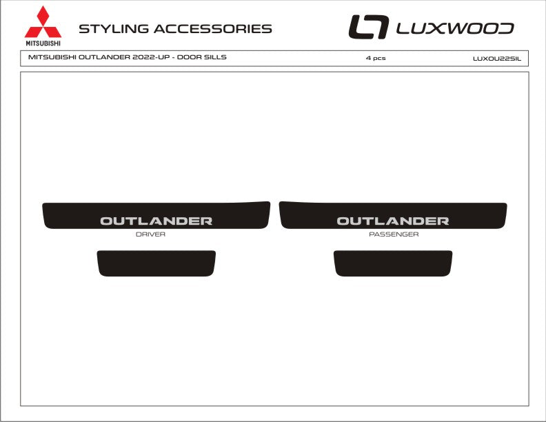 Mitsubishi Outlander (SUV) | 2022-2024 | Exterior Trim | #LUXOU22SIL