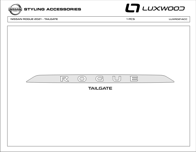 Nissan Rogue (SUV) | 2021-2024 | Spoiler trim | #LUXRO21ACC