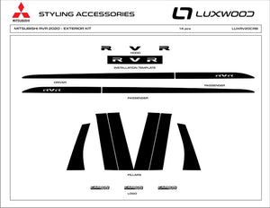 Mitsubishi RVR (VUS) | 2020-2023 | Garniture extérieure | #LUXRV20CRB