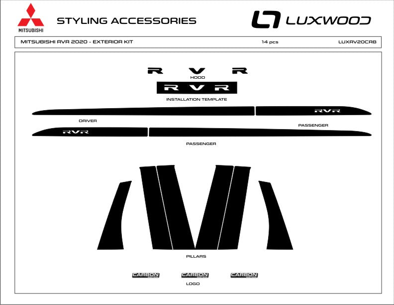 Mitsubishi RVR (SUV) | 2020-2024 | Exterior Trim | #LUXRV20CRB
