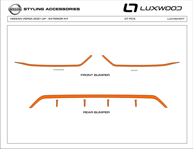 Nissan Versa (Sedan) | 2021-2024 | Exterior Trim | #LUXVE21EXT