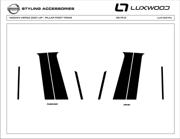 Nissan Versa (Sedan) | 2021-2024 | Pillars | #LUXVE21PIL