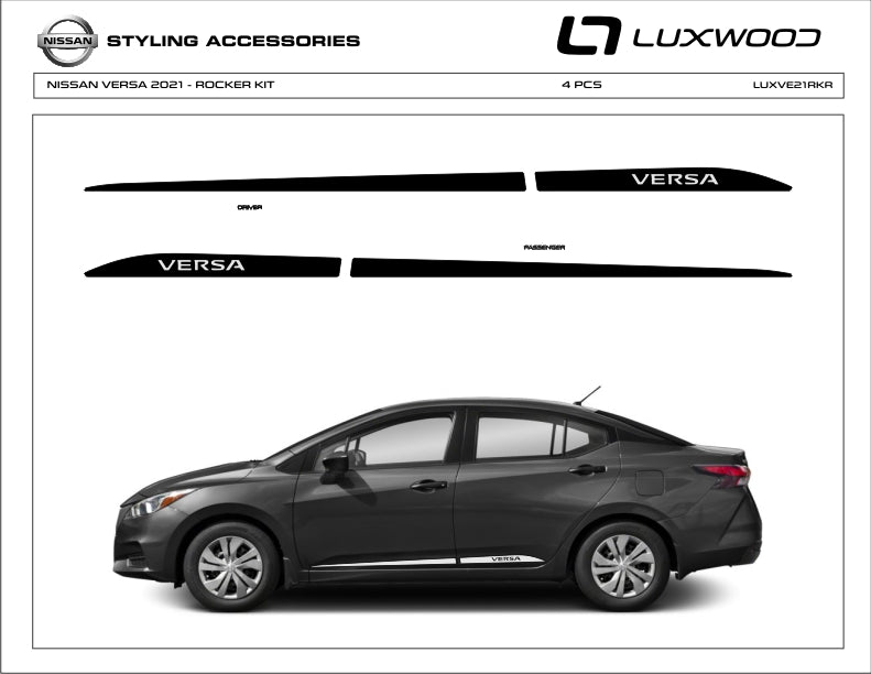 Nissan Versa (Sedan) | 2021-2024 | Rocker | #LUXVE21RKR