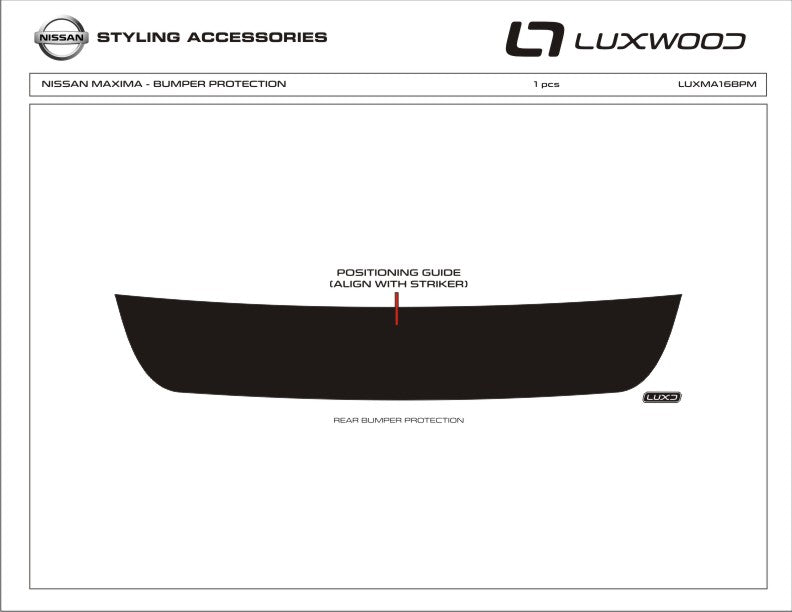 Nissan Maxima (Sedan) | 2016-2023 | Bumper wrap protector | #LUXMA16BPM